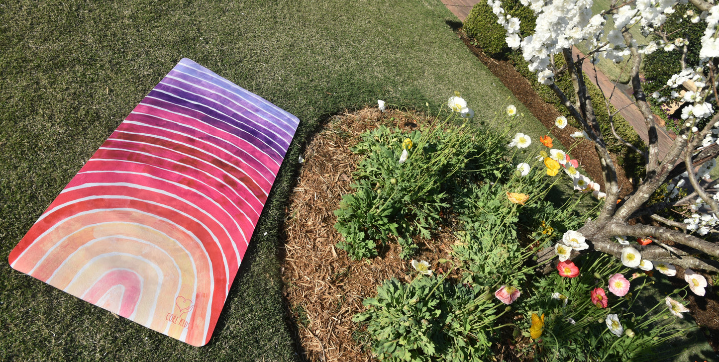 CORE Kids x Lordy Dordie collab child yoga mat Sunrise design