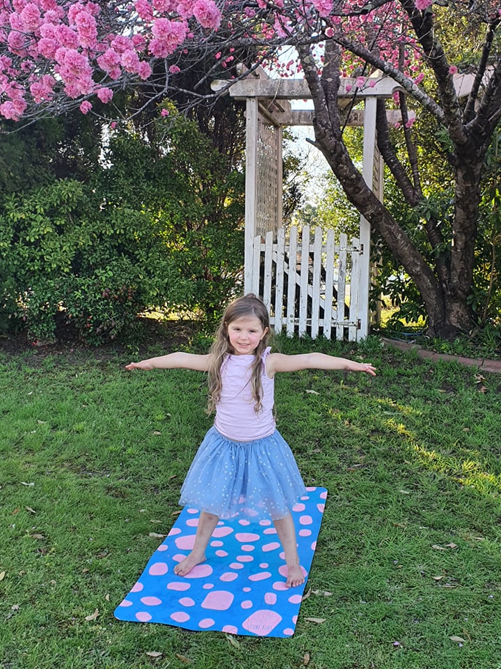 CORE Kids x Kasey Rainbow child yoga mat pebbles