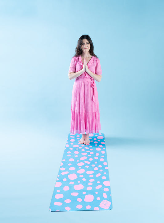 CORE Kids x Kasey Rainbow pebbles adult yoga mat